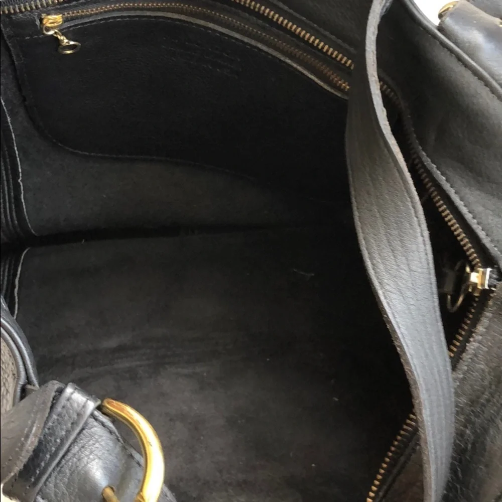 • M.London • Leather Large Black Handbag
